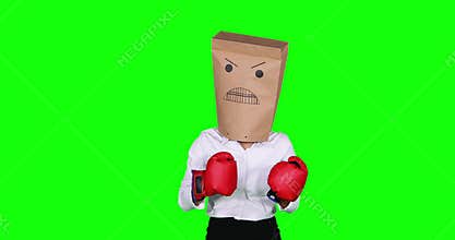 Angry anonymous businesswoman