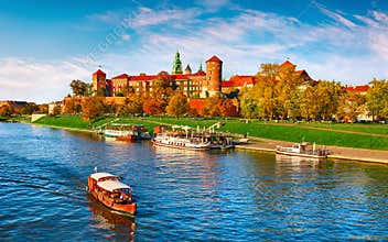 Wawel castle famous landmark in Krakow Poland