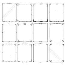 Retro classic elegant frame borders vector set for certificate and invitation design