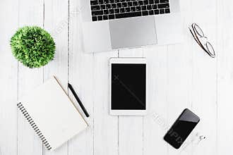Electronic device on workspace