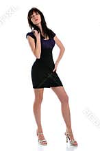 Woman In Dark Dress and High Heels