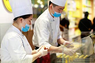 Chinese chefs made pastry, srgb image