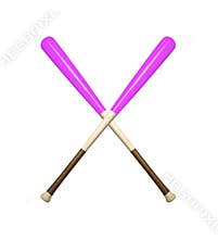 Baseball bats isolated on white