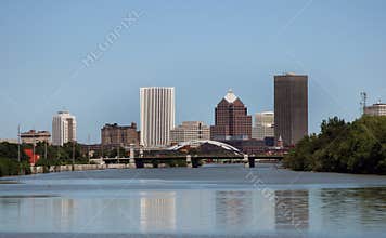 City of Rochester New York Skyline in Upstate NY