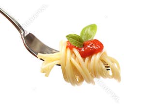 Spaghetti on a fork