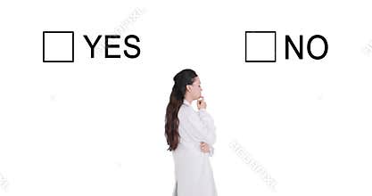 Doctor looks confused to choose Yes or No