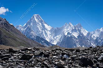 Gasherbrum mountain massif in Karakoram range, K2 trek, Pakistan