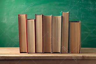 Back to school background with books