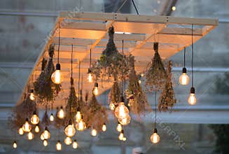 Rustic light bulb garden lights