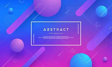 Blue, pink, purple Modern geometric abstract vector background with trendy gradient color