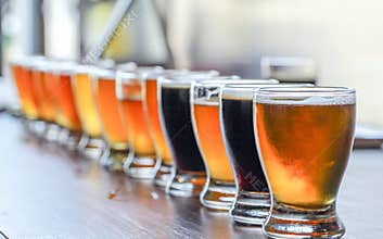 Microbrewery Craft Beer Tasting Flight