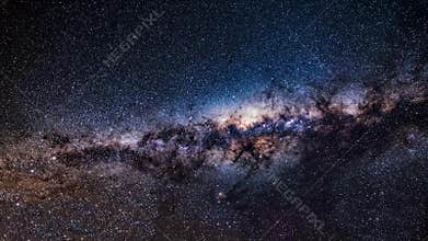 Milky way galaxy with stars and space dust in the universe