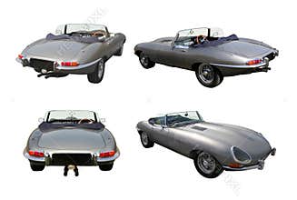Set of convertible sports cars - Jaguar E-Type