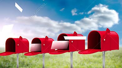 Mailboxes with paper