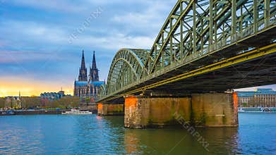 Time Lapse video of Cathedral Church of Saint Peter in Cologne, Germany timelapse 4K