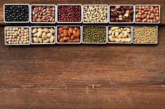 Collection of different legumes