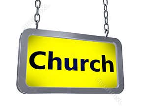 Church on billboard