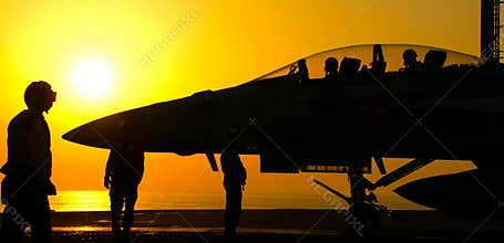 F-18 Super Hornet Sunset Launch