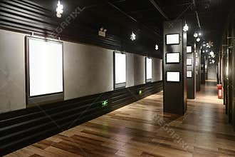 Empty art exhibition hall