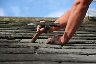 Slate roofing