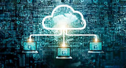 Cloud computing diagram network data storage technology service