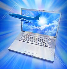 Computer Online Travel Airplane