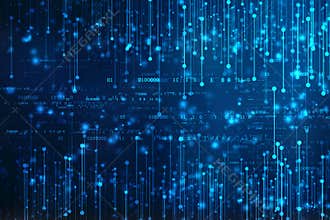 Binary Code Background, Digital Abstract technology background