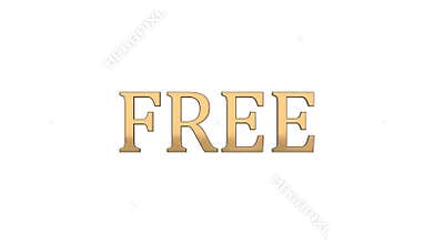 3d gold text letters free