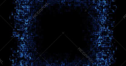 Abstract blue circuit computer connect background, concept of future technology and information