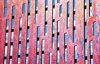 Modern architectural office hotel facade windows mosiac