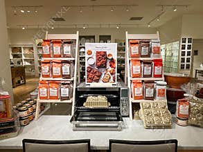 The flavors of fall display at a Williams Sonoma store at an indoor mall in Orlando, Florida