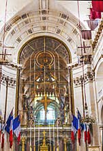 Golden Cross Altar Church Les Invalides Paris France