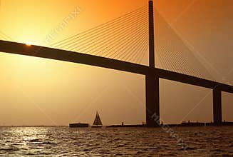 Sunshine Bridge over Tampa Bay, FL