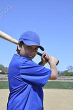 Left handed baseball batter