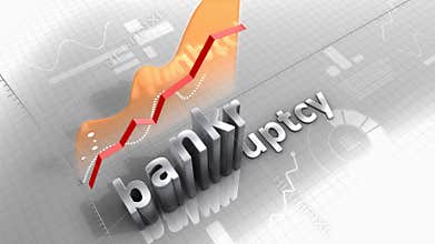 Growing chart Bankruptcy, default.