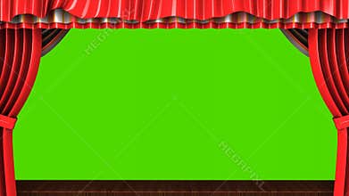 3d animation, Classic theater stage.