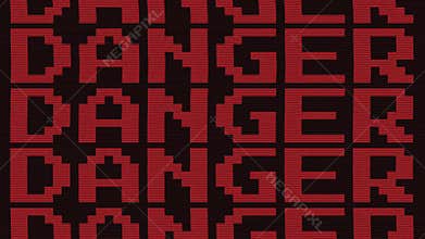 Retro glitchy danger