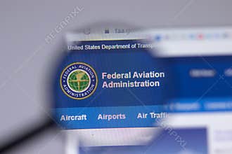 New York, USA - 18 March 2021: Federal Aviation Administration Faa.gov company logo icon on website, Illustrative Editorial