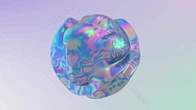 3D abstract animation . Smooth liquid shape. Trendy Colorful Fluid Abstraction Flow. Motion design element. 3D render