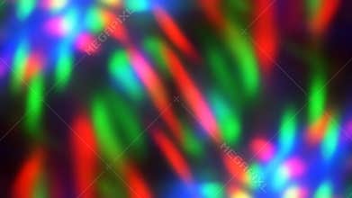 Kaleidoscopic motion of multicolor disco lights