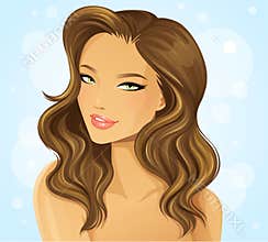 Pure Beauty of Brunette Woman