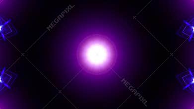 4K background motion with fractal design neon purple kaleidoscope sequence patterns seamless loop rotation. Abstract mandala art.