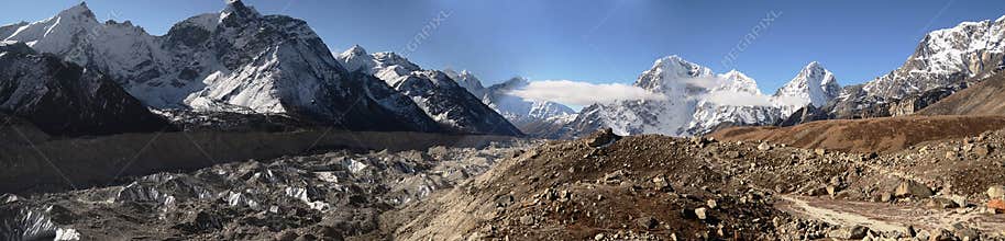 Panoramic Everest landscape