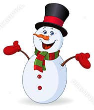 Cheerful snowman