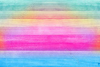 Rainbow color wood girly birthday unicorn background invite or summer sun pool party texture