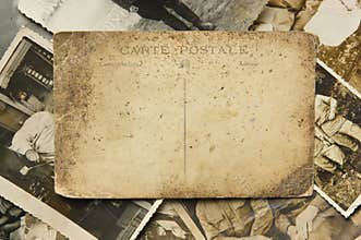 Vintage postcard and photos