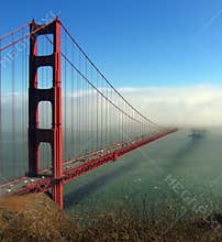 Golden Gate in and out of fog