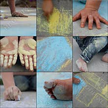Fun with sidewalk chalk