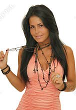 Woman with necklace