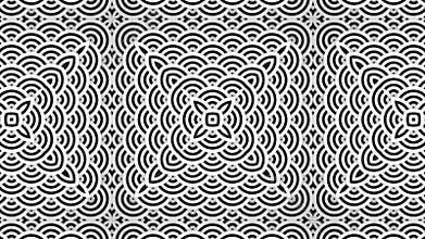 Abstract Japanese Arts Deco Kaleidoscopic Patterns Ornaments Background